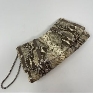Henri Bendel snakeskin print wristlet